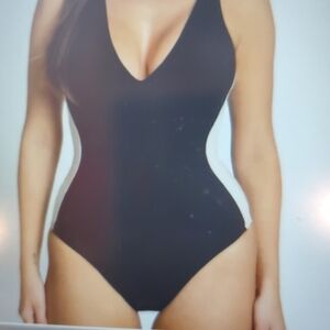TA3 Plungey Contour Swimsuit Black/Oat Combo L Regular/Long